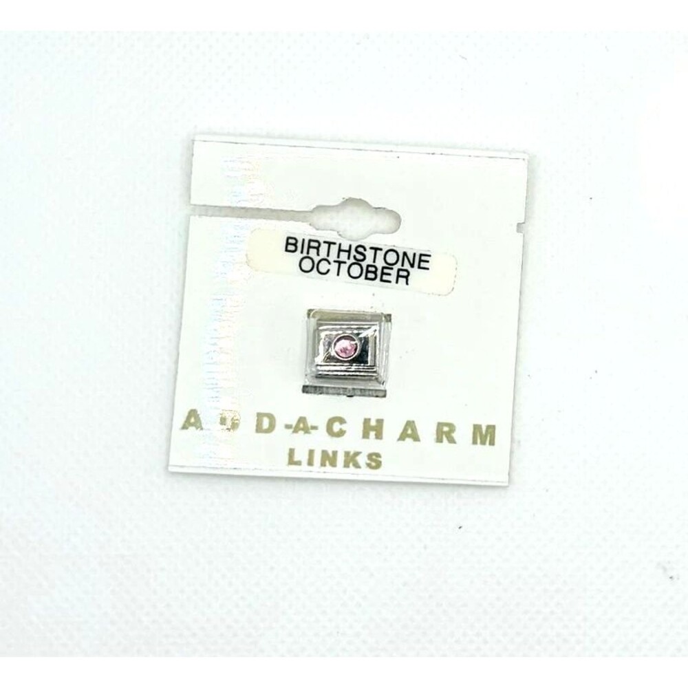 October Birthstone Add-a-Charm Italian Modular Bracelet Link